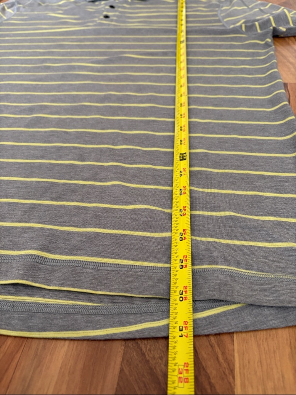 lululemon Men’s Gray Polo with Yellow Stripes No size tag (fits like XL) - Picture 6 of 6